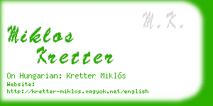 miklos kretter business card